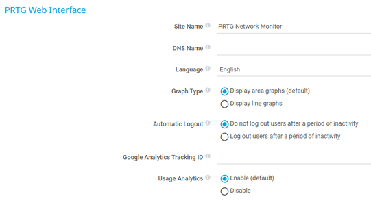 PRTG Web Interface